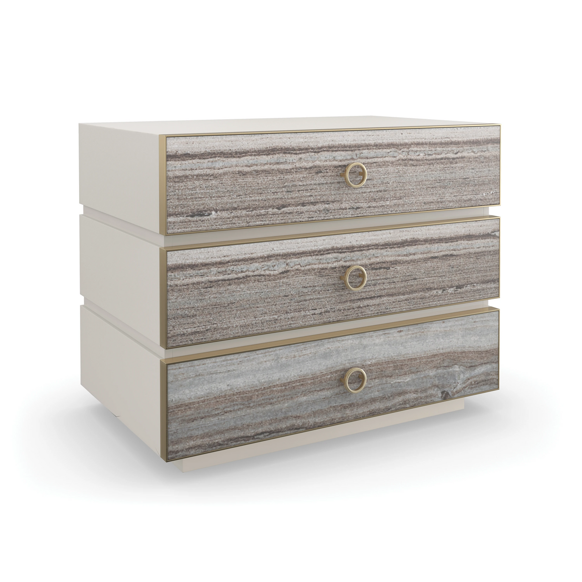 Bedrock Nightstand Almond Milk 34" by Caracole - view 5