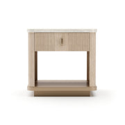 Rhythm End Table Neutral Metallic 22.75" by Caracole