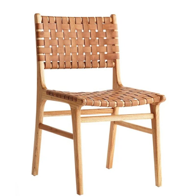 Woven Leather Dining Chair by Furniture Classics at ZIN Home