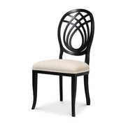 Goccia Side Chair, Nero, Banks Organza by Sarreid Ltd