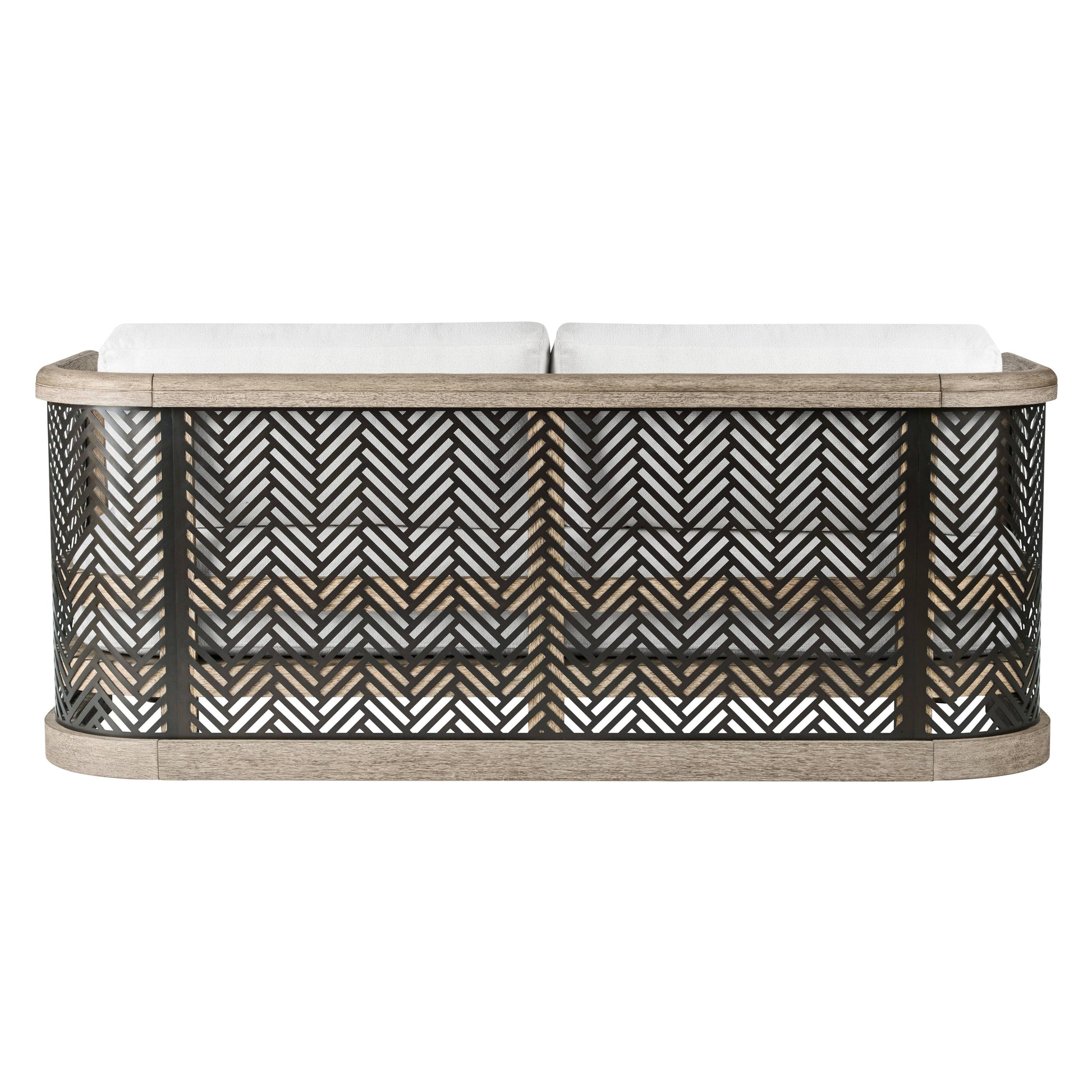 Emoto Outdoor Sofa Pearl by Arteriors - lifestyle view