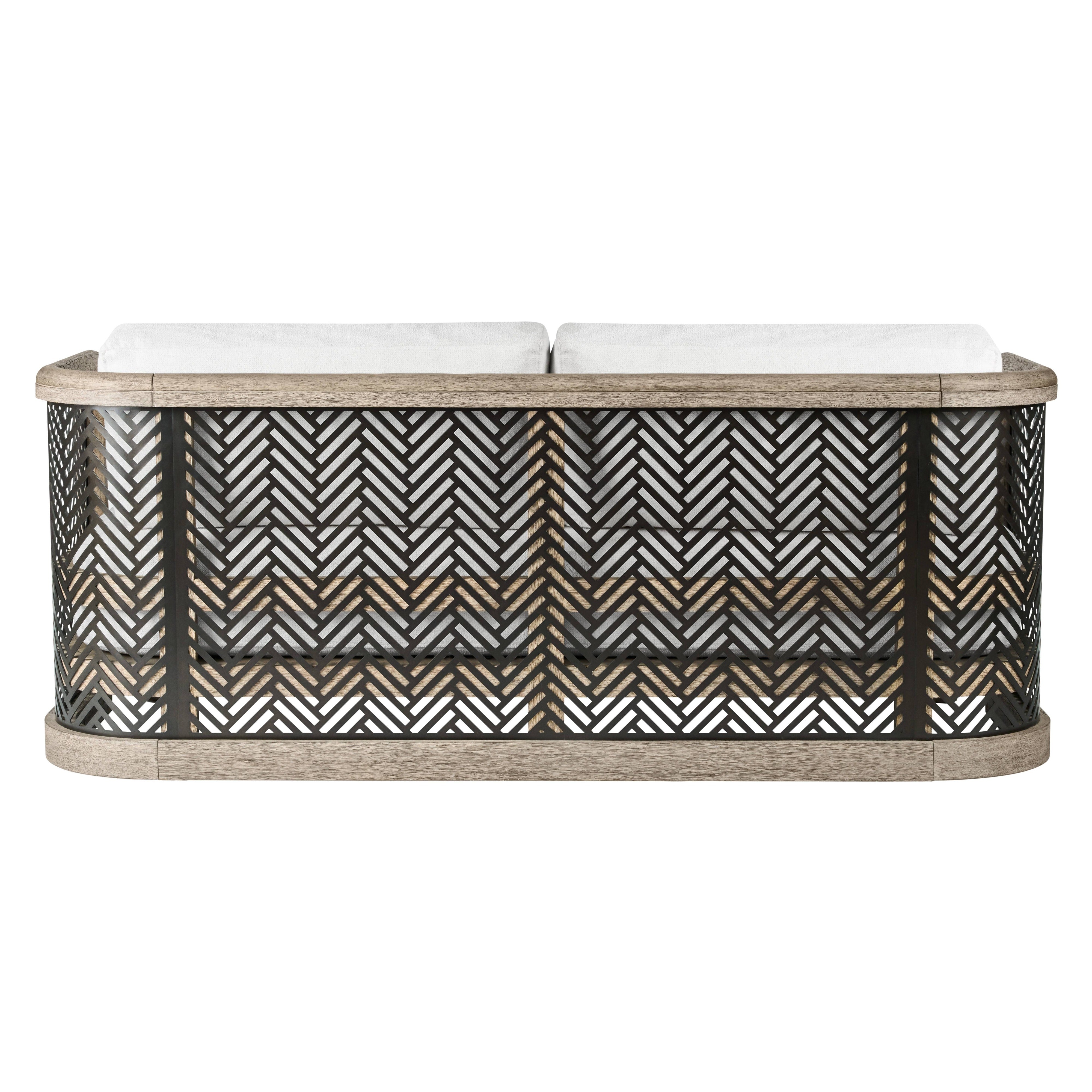Emoto Outdoor Sofa Pearl by Arteriors - lifestyle view