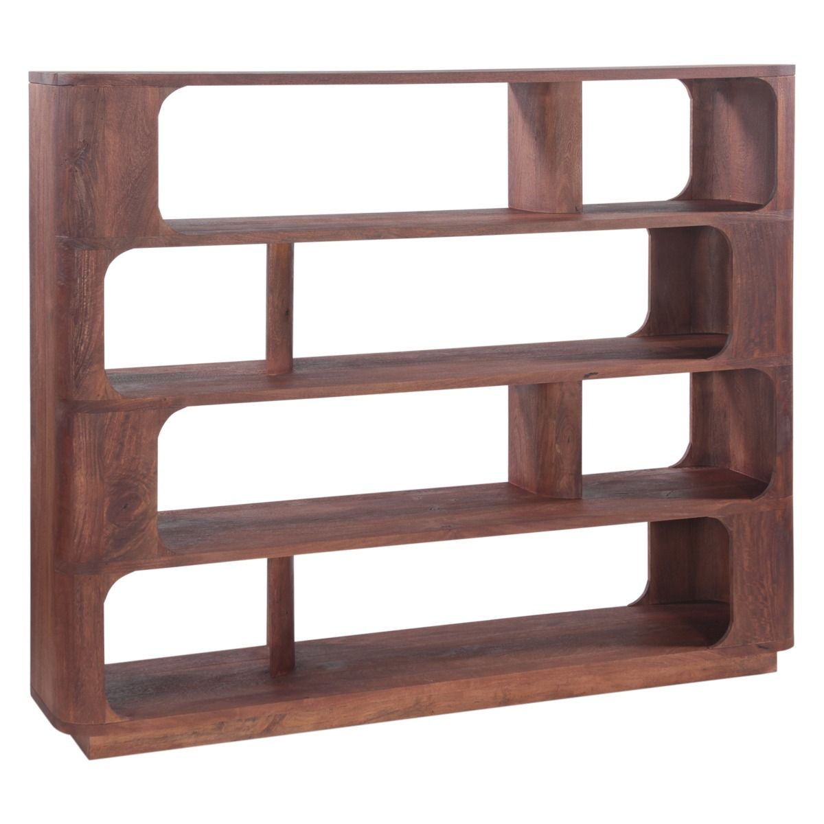 Henderson 67" Wide Bookshelf in Pecan Brown Sandblasted - image 2
