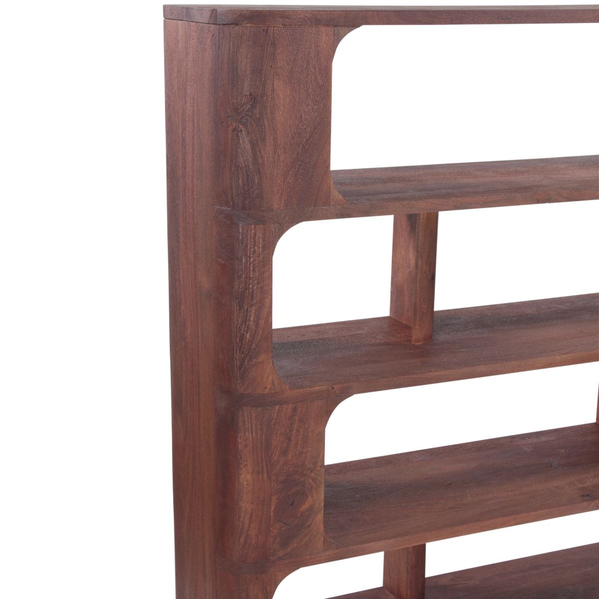 Henderson 67" Wide Bookshelf in Pecan Brown Sandblasted - image 4