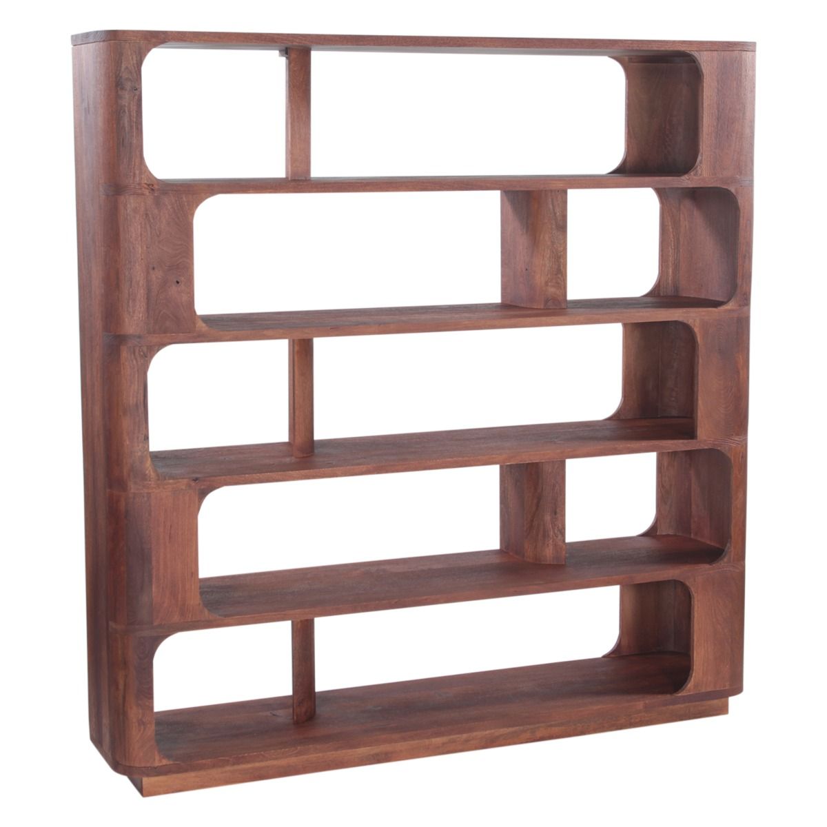 Henderson 69" Tall Bookshelf in Pecan Brown Sandblasted - image 2