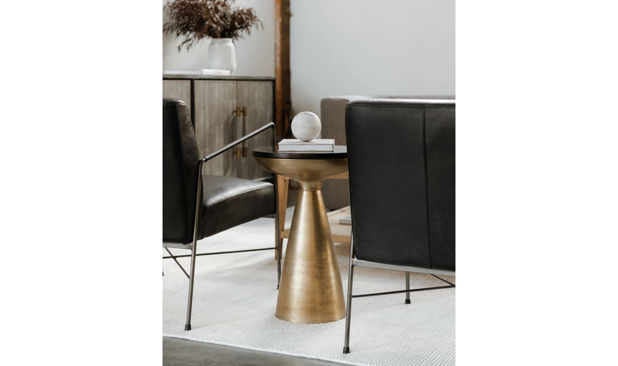 Font Side Table Brass by Moe's Home Collection - view 8