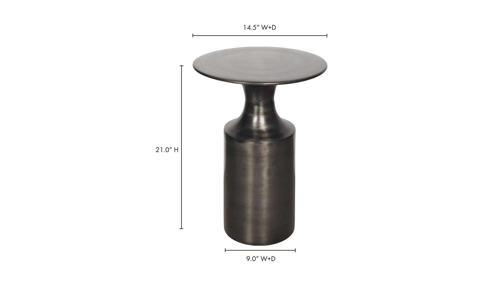 Rassa Accent Table Polished Zinc by Moe's Home Collection - view 9