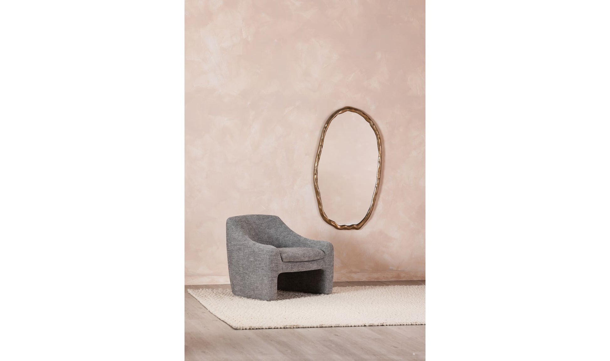 Foundry Oval Mirror Gold by Moe's Home Collection - view 7
