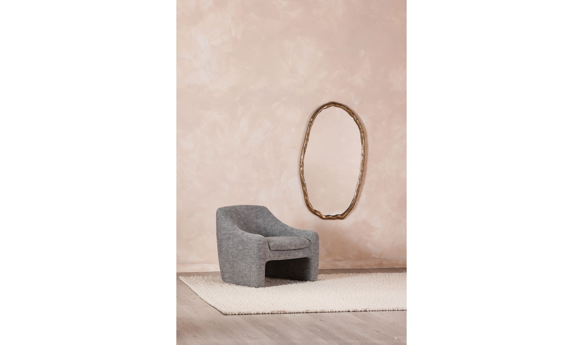 Foundry Oval Mirror Gold by Moe's Home Collection - view 7
