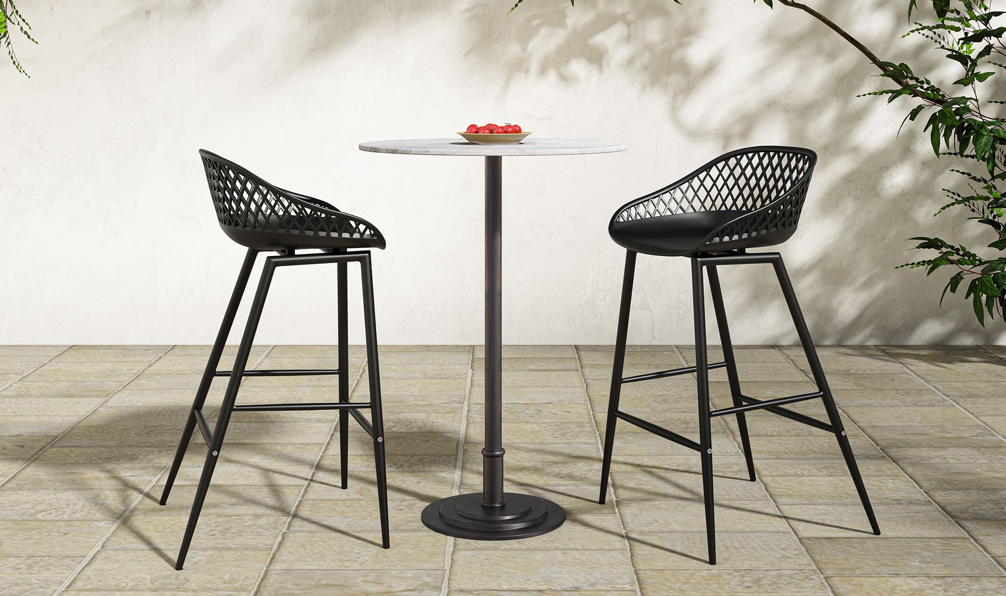 Tori Outdoor Bar Table White Marble by Moe's Home Collection - view 3