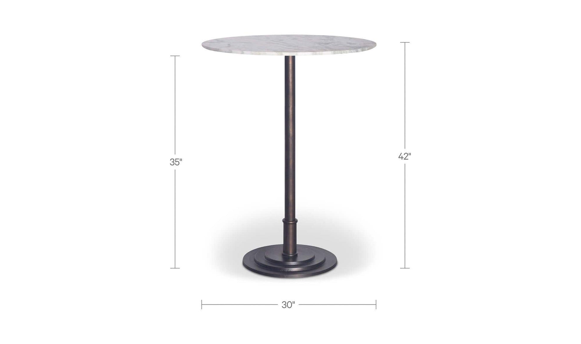 Tori Outdoor Bar Table White Marble by Moe's Home Collection - view 10