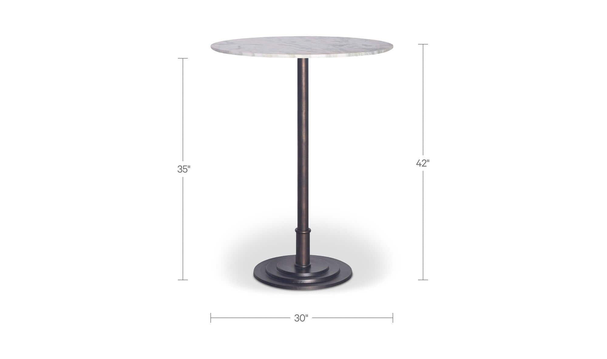 Tori Outdoor Bar Table White Marble by Moe's Home Collection - view 10