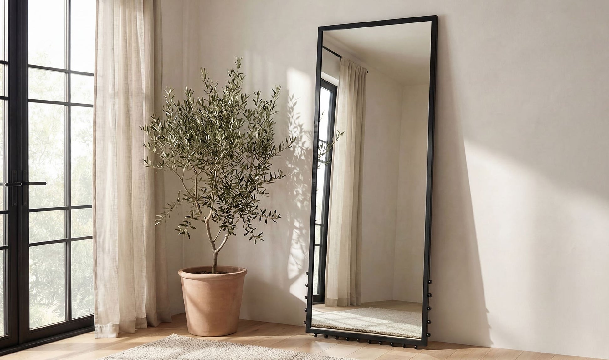 Figaro Floor Mirror Black by Moe's Home Collection - view 5