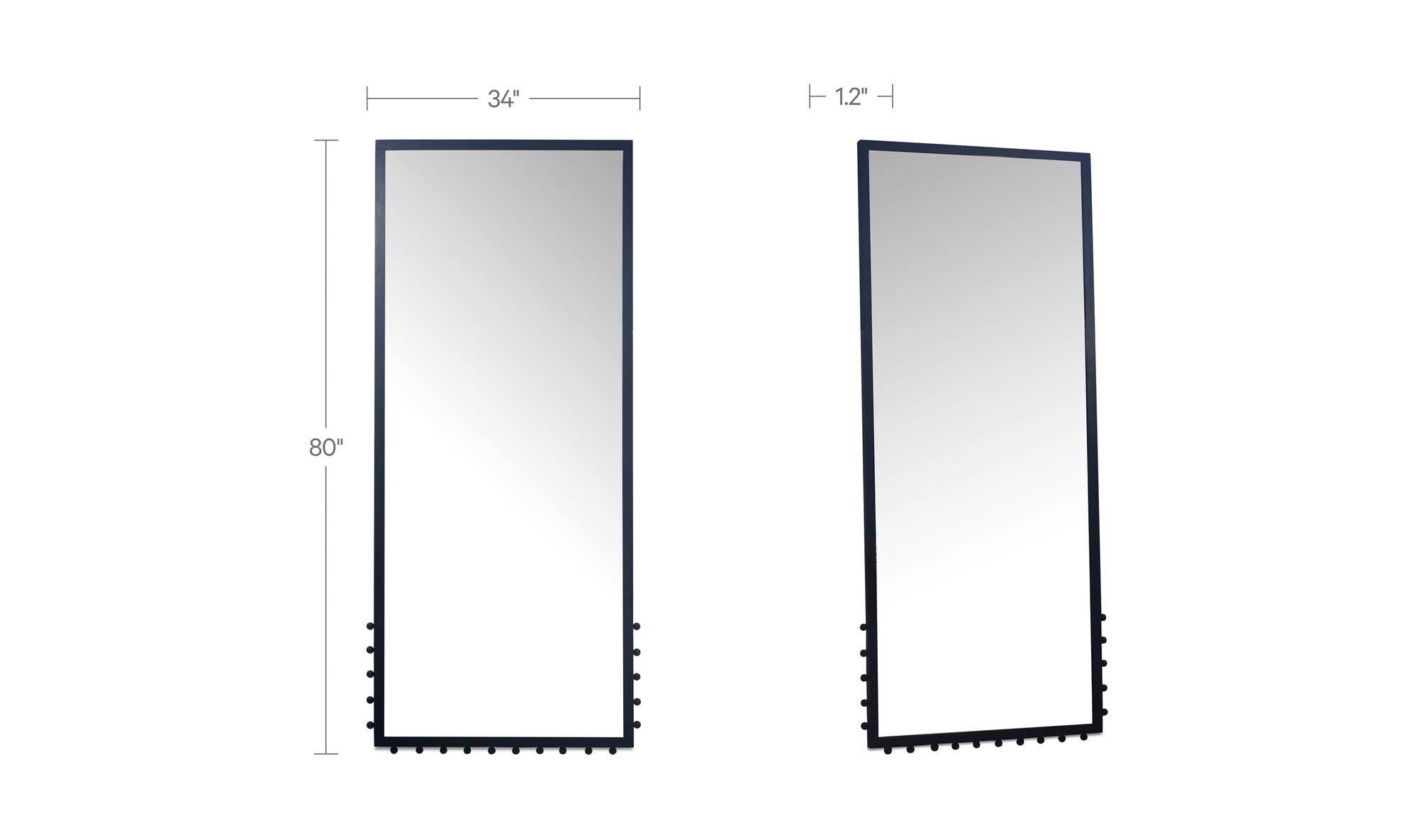 Figaro Floor Mirror Black by Moe's Home Collection - view 10