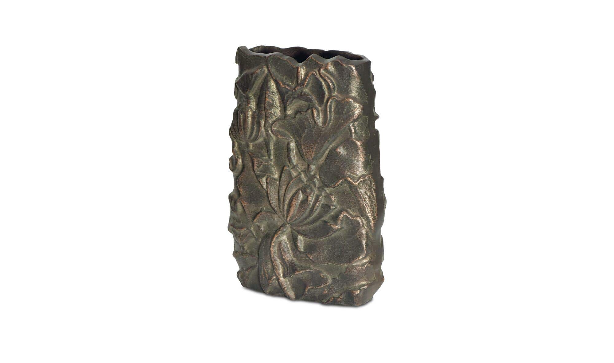 Sabine Cast Aluminum Vase Antique Brass by Moe's Home Collection - view 7