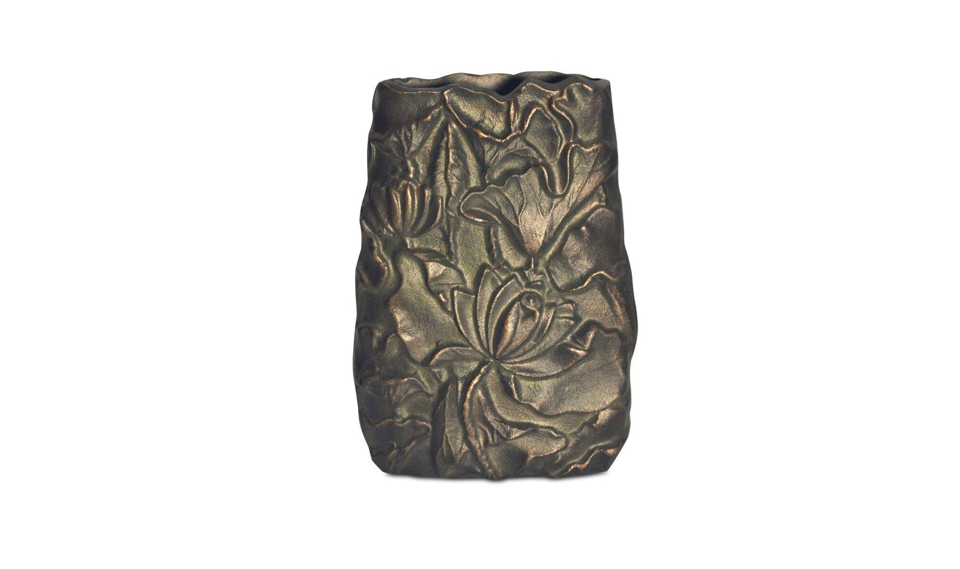 Sabine Cast Aluminum Vase Antique Brass by Moe's Home Collection - view 4