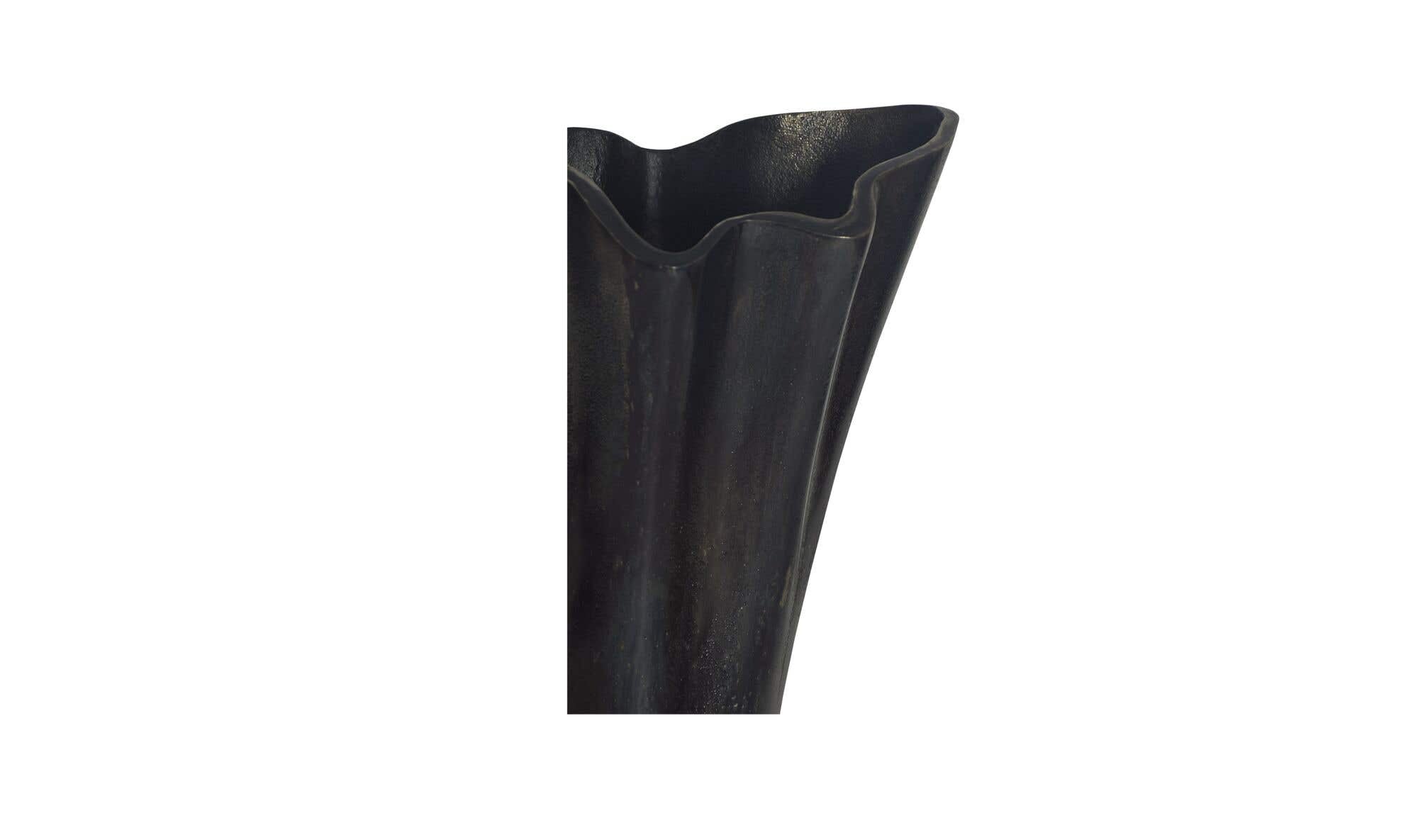 Yeri Cast Aluminum Vase Black by Moe's Home Collection - view 7
