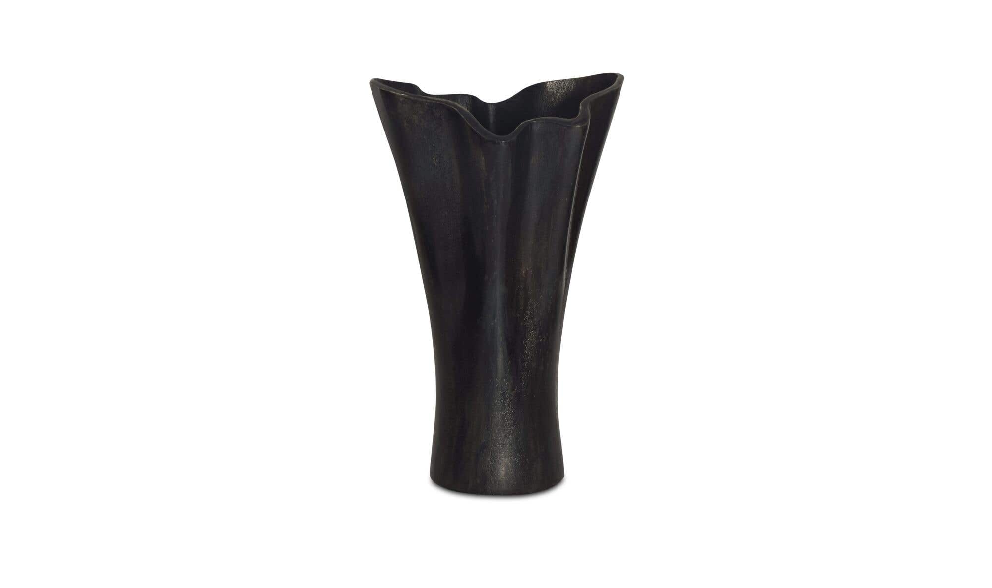 Yeri Cast Aluminum Vase Black by Moe's Home Collection - view 4