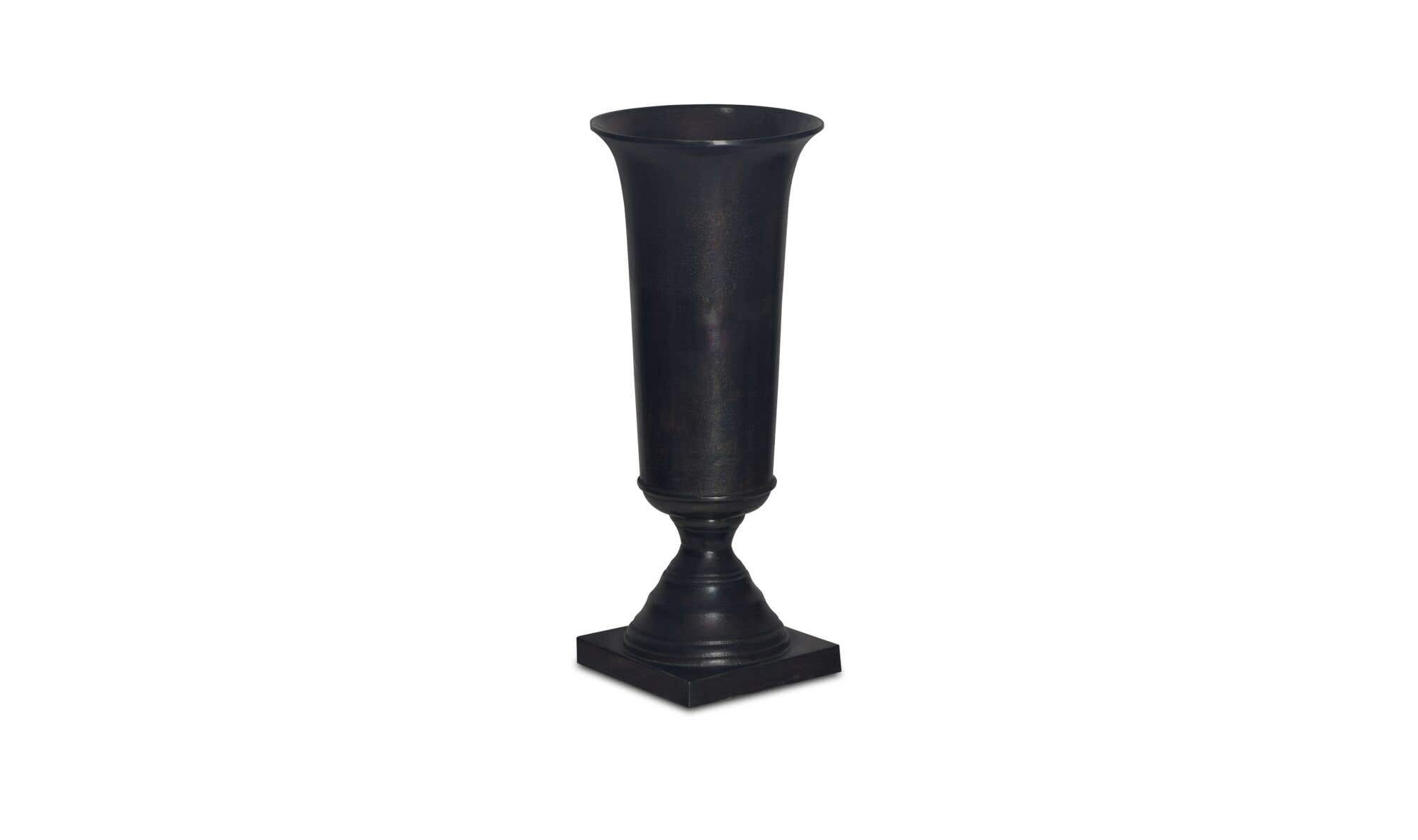 Cassia Cast Aluminum Vase Black by Moe's Home Collection - view 5