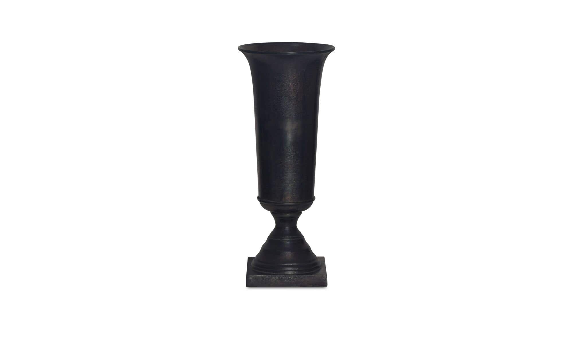 Cassia Cast Aluminum Vase Black by Moe's Home Collection - view 4