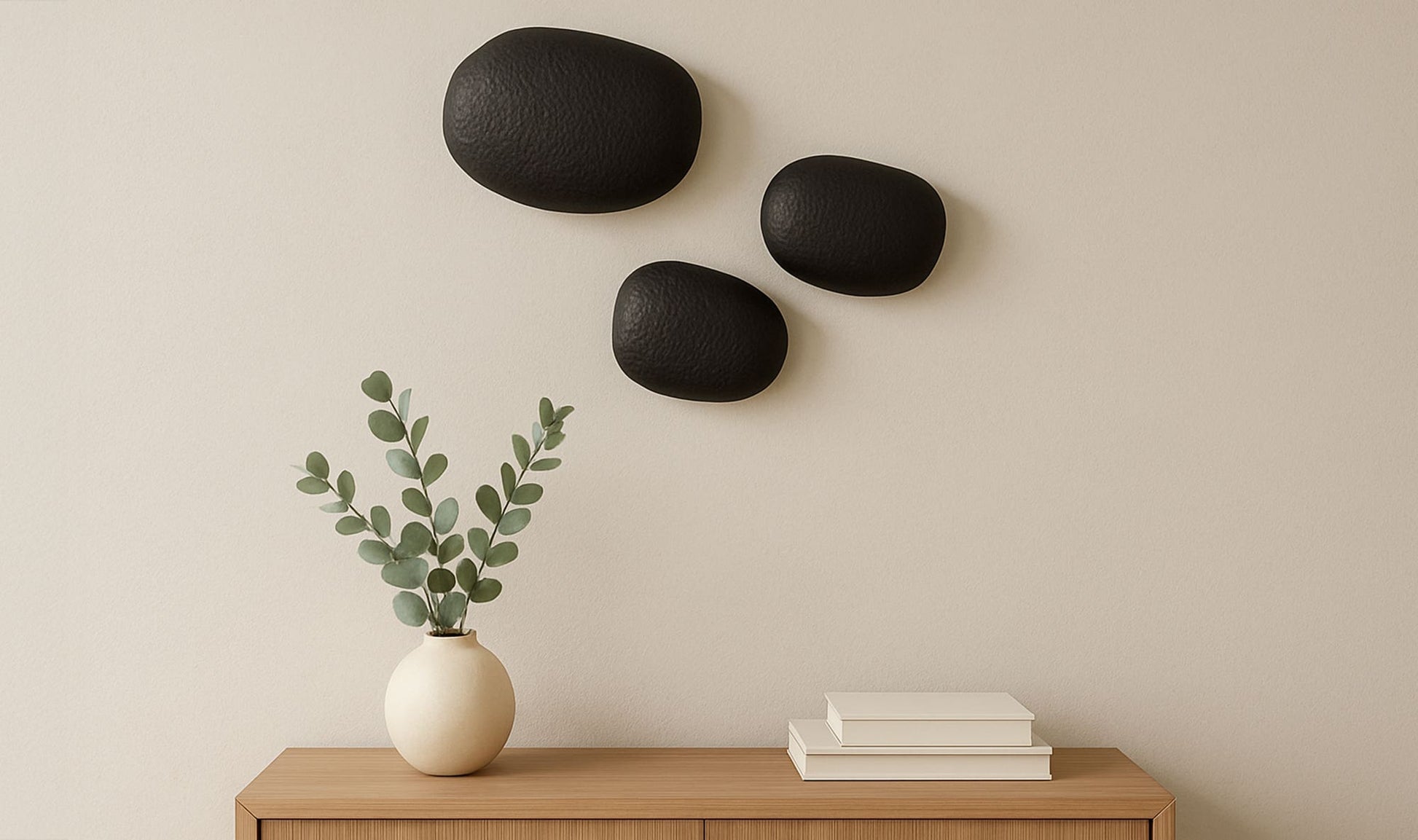 Breton Cast Aluminum Wall Sculpture Black-Set Of 3 by Moe's Home Collection - view 5