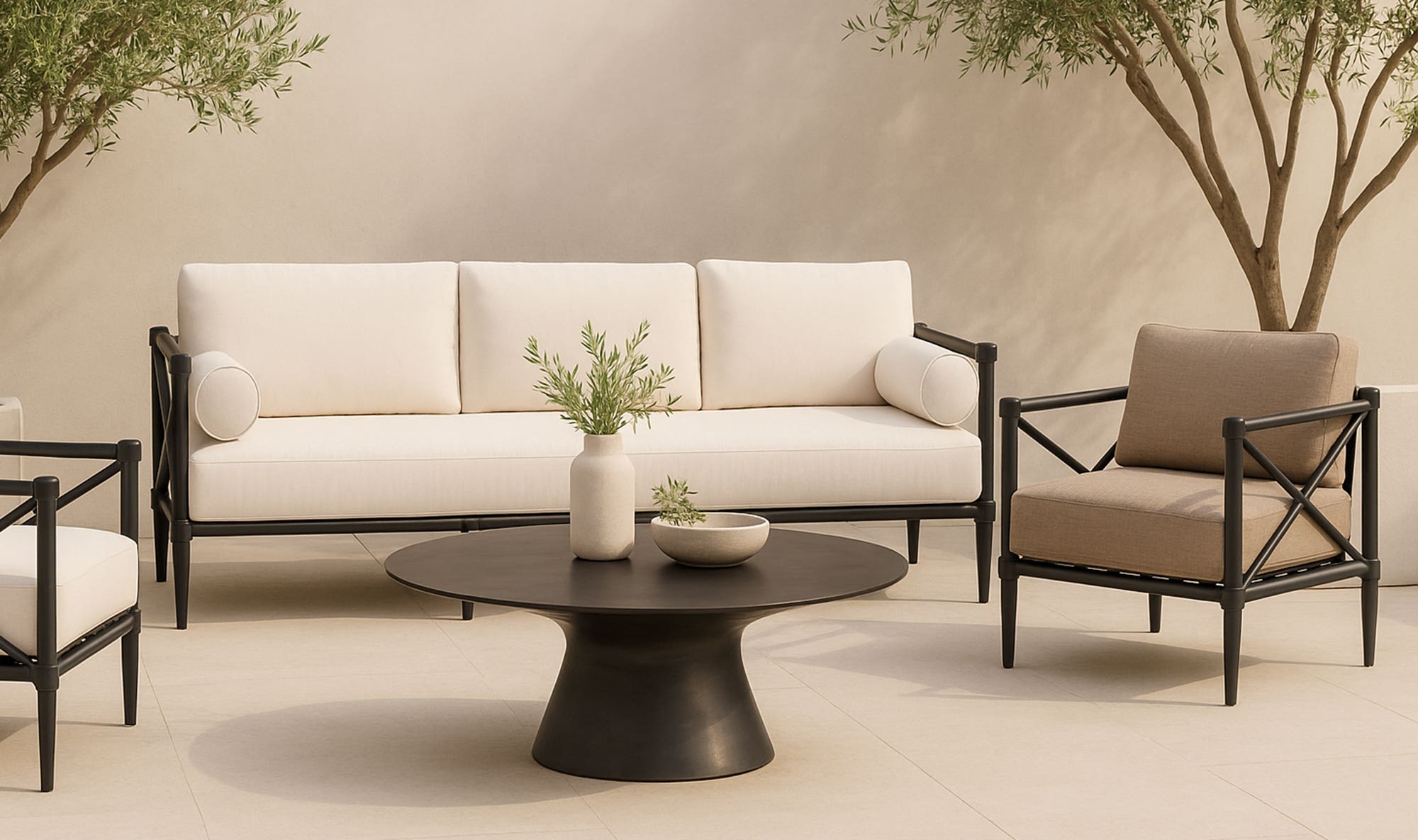Bardo Outdoor Coffee Table Deep Bronze by Moe's Home Collection - view 5