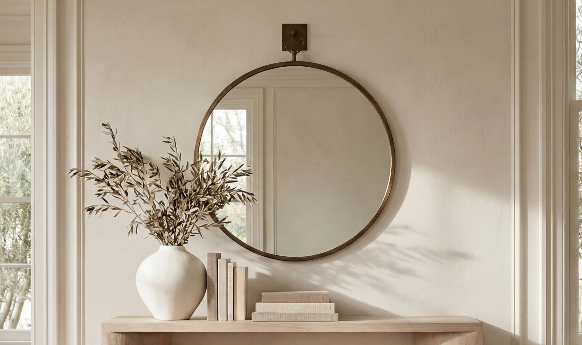 Cameo Mirror Aged Brass by Moe's Home Collection - view 5