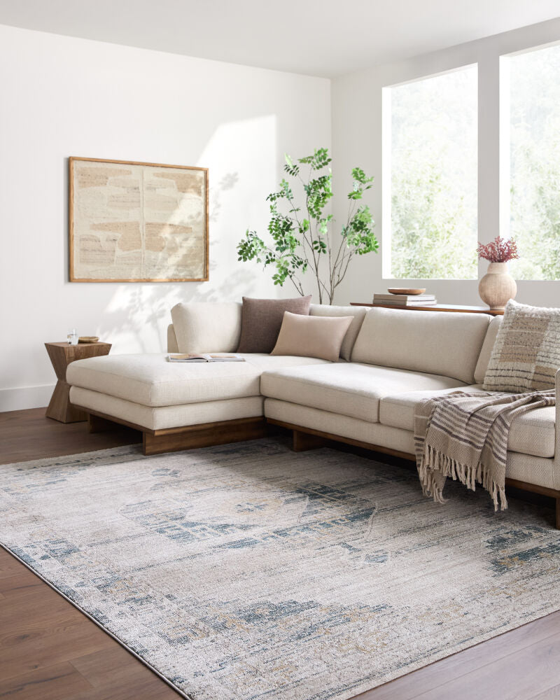 Fifth Avenue Dusty Sage/Taupe Machine Woven Rug - roomscene