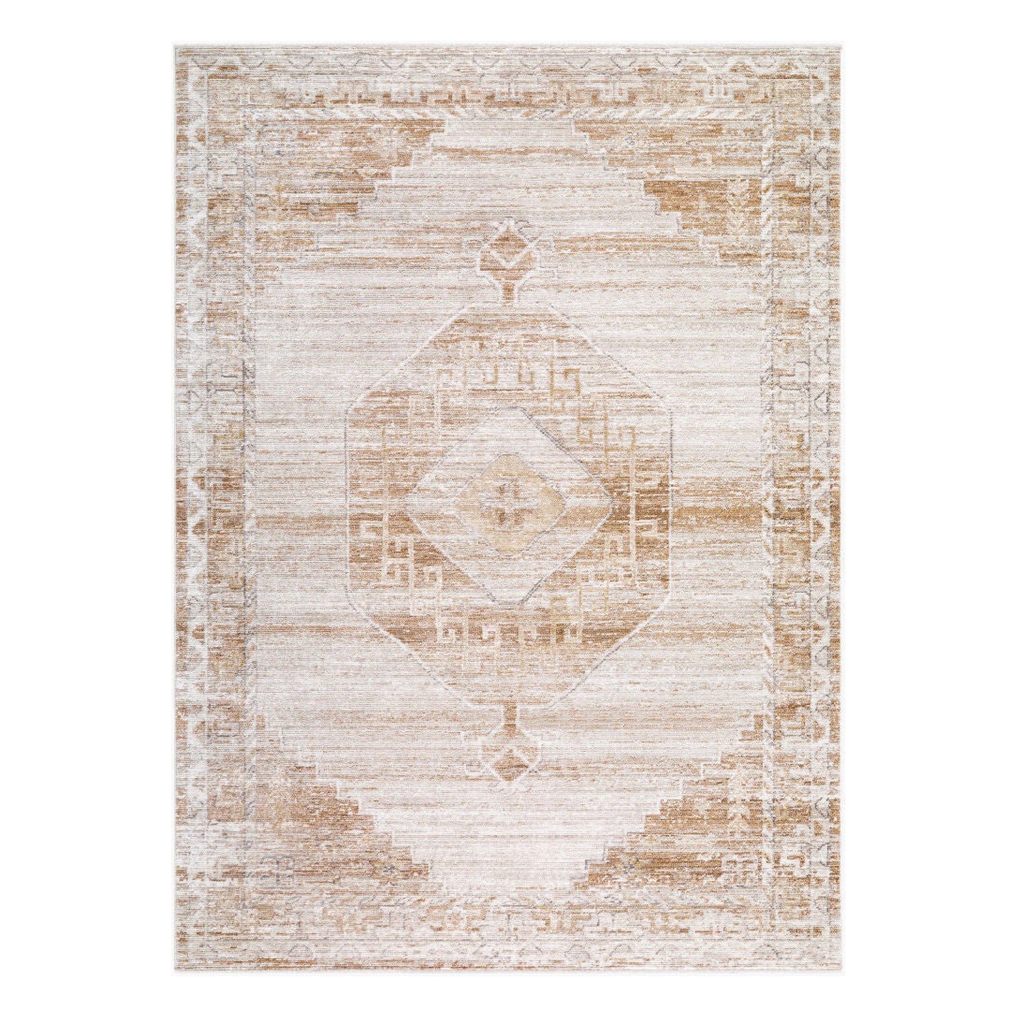 Fifth Avenue Light Brown/Tan Machine Woven Rug - 5' x 7'5"