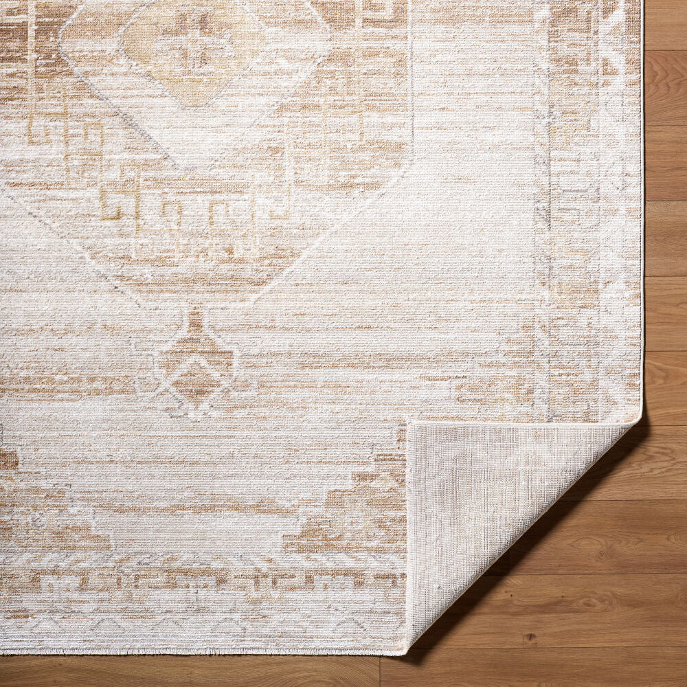 Fifth Avenue Light Brown/Tan Machine Woven Rug - fold
