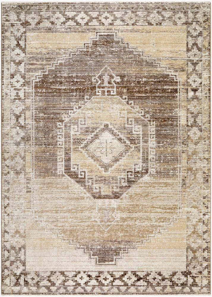 Fifth Avenue Dark Brown/Taupe Machine Woven Rug FIF-2309 - 5' x 7'5"