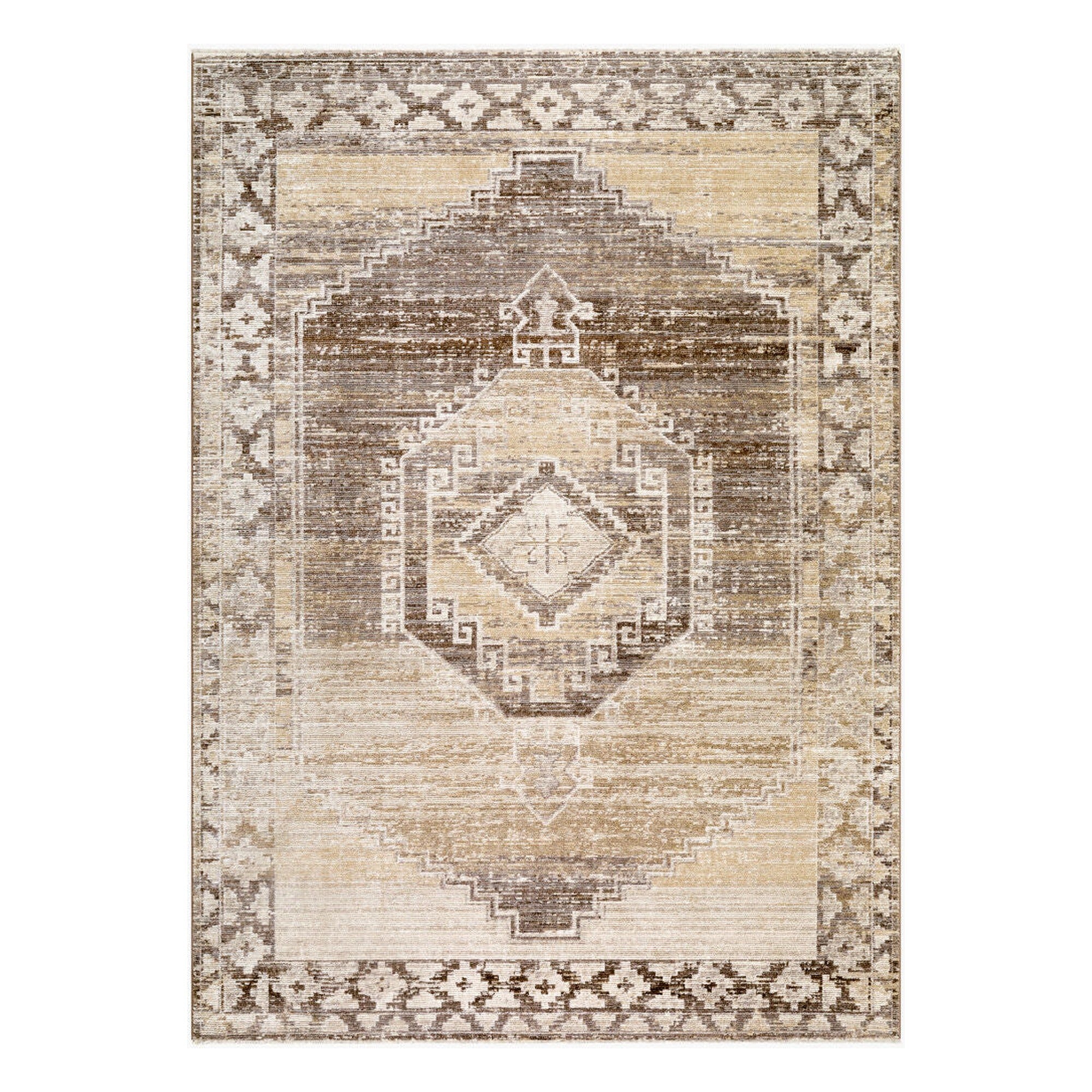 Fifth Avenue Dark Brown/Taupe Machine Woven Rug FIF-2309 - 5' x 7'5"