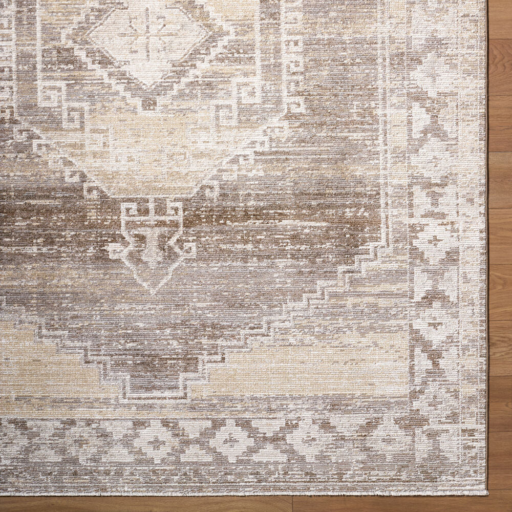 Fifth Avenue Dark Brown/Taupe Machine Woven Rug FIF-2309 - overhead