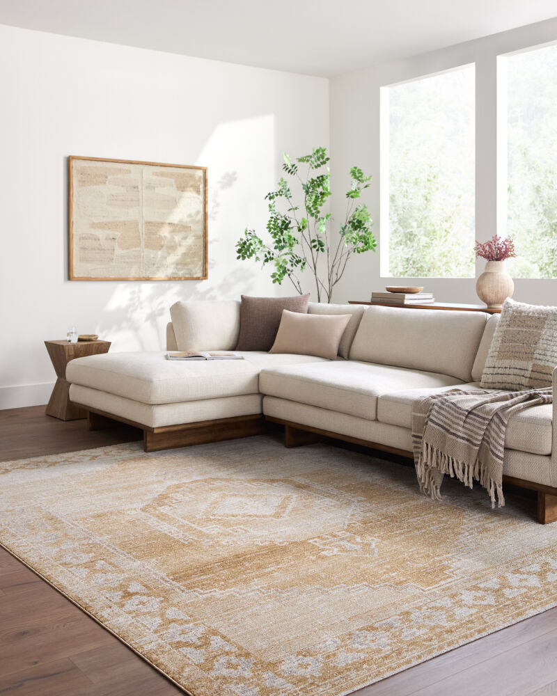 Fifth Avenue Light Brown/Taupe Machine Woven Rug - roomscene