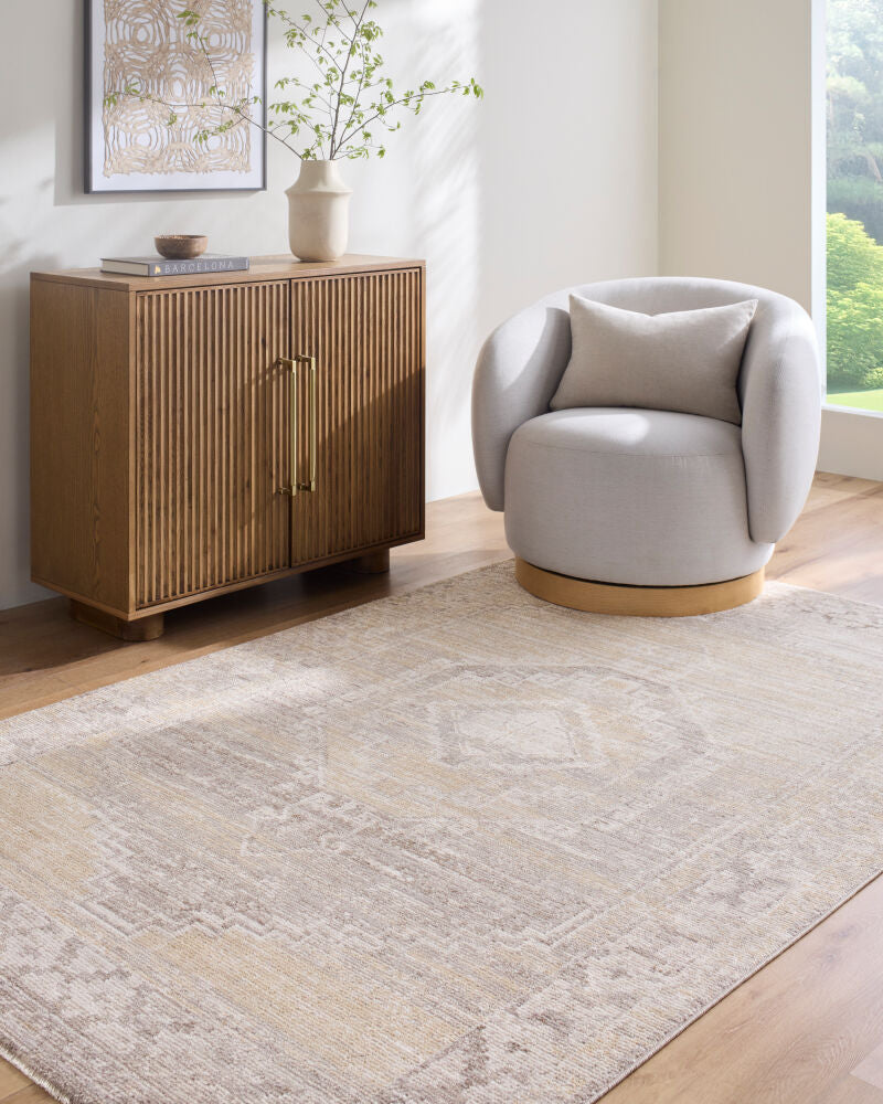 Fifth Avenue Dark Brown/Taupe Machine Woven Rug FIF-2311 - roomscene