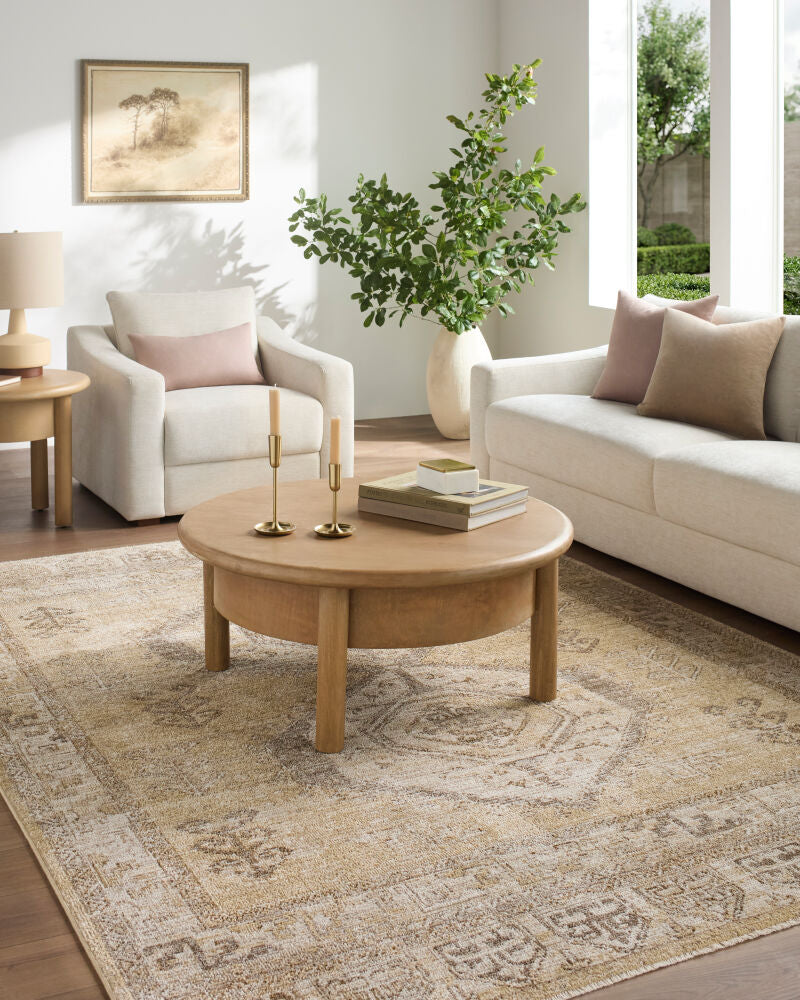 Fifth Avenue Dark Brown/Taupe Machine Woven Rug FIF-2318 - roomscene