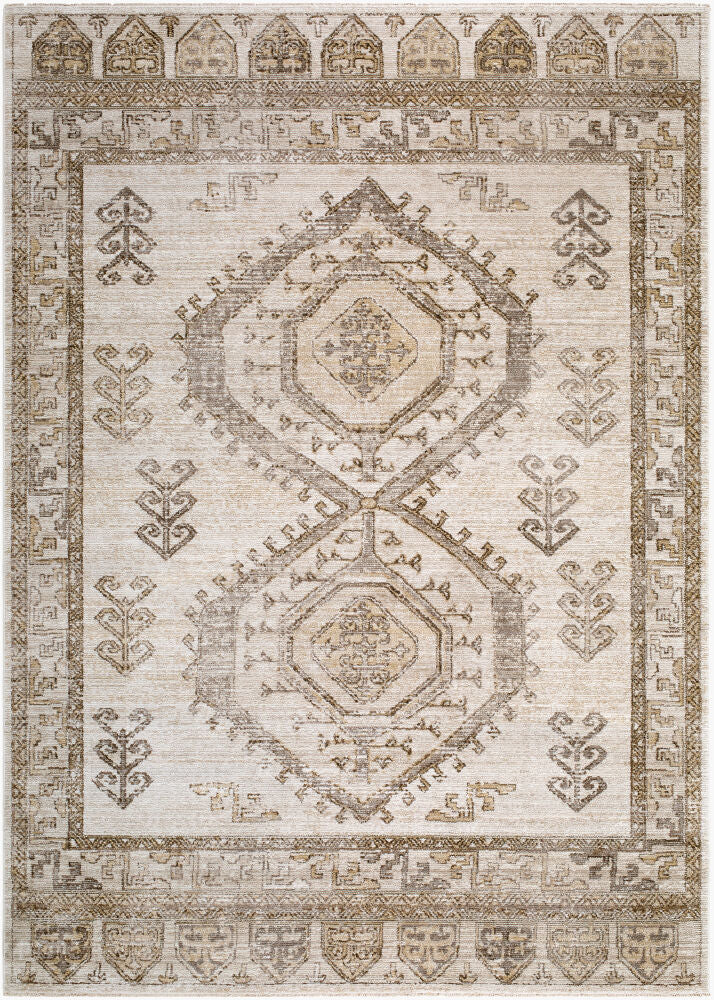 Fifth Avenue Dark Brown/Taupe Machine Woven Rug FIF-2319 - 5' x 7'5"