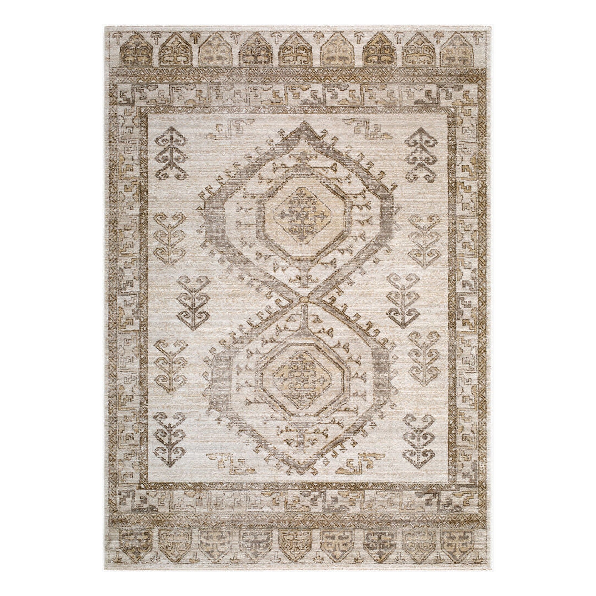 Fifth Avenue Dark Brown/Taupe Machine Woven Rug FIF-2319 - 5' x 7'5"