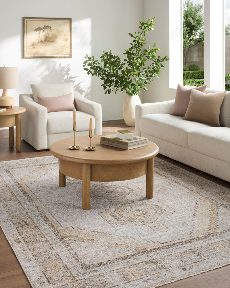 Fifth Avenue Dark Brown/Tan Machine Woven Rug FIF-2321 - roomscene