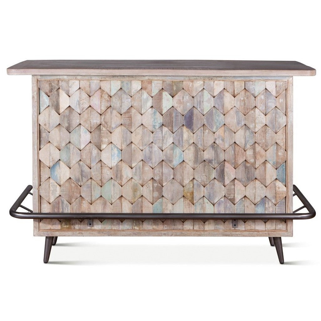 Shabby Chic Vintage Reclaimed Teak Bar Cabinet