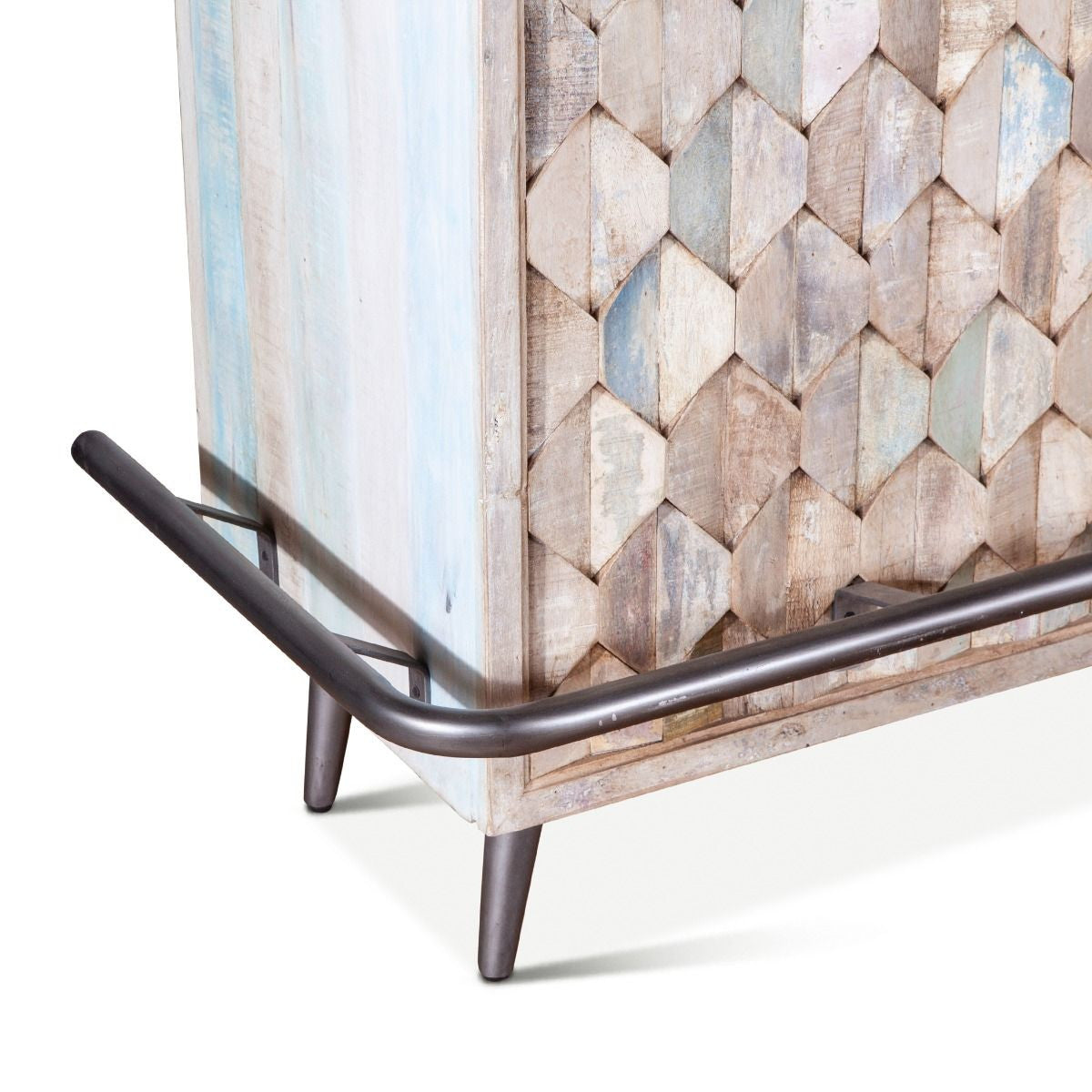 Shabby Chic Vintage Reclaimed Teak Bar Cabinet