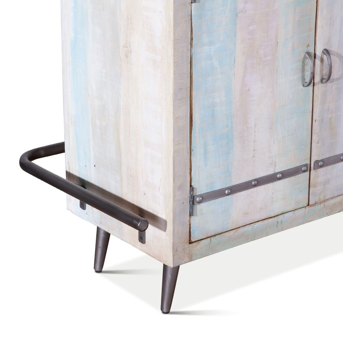 Shabby Chic Vintage Reclaimed Teak Bar Cabinet