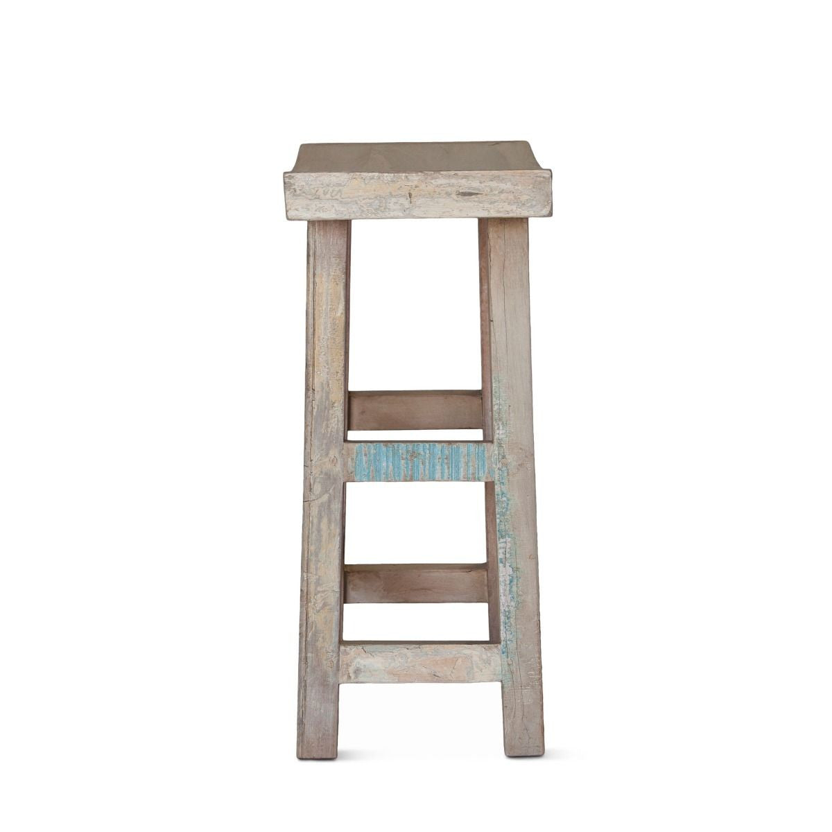 Shabby Chic Vintage Reclaimed Teak 4-PC Counter Height Table Set