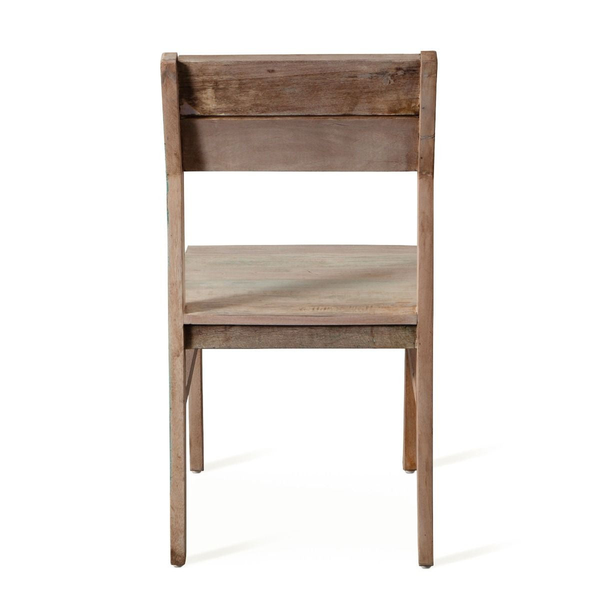 Shabby Chic Vintage Reclaimed Teak Dining Chair, Set of 2