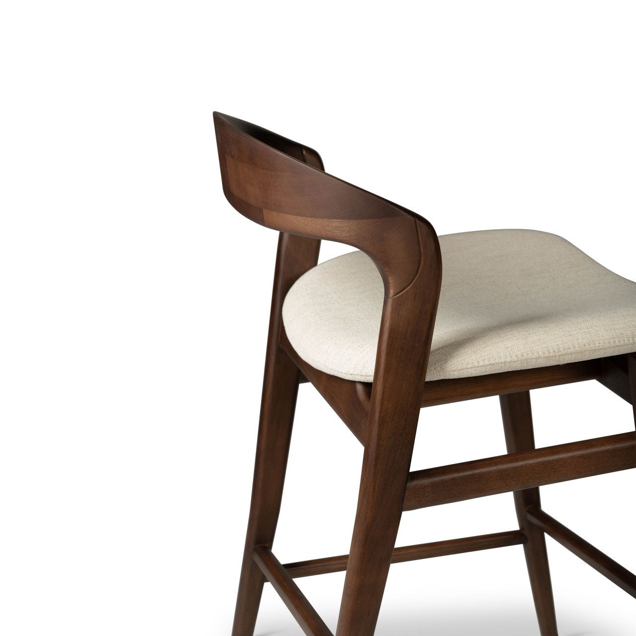 Modern Brazilian - Velma - Counter Stool - Medley Ivory Seat - Nogal Frame