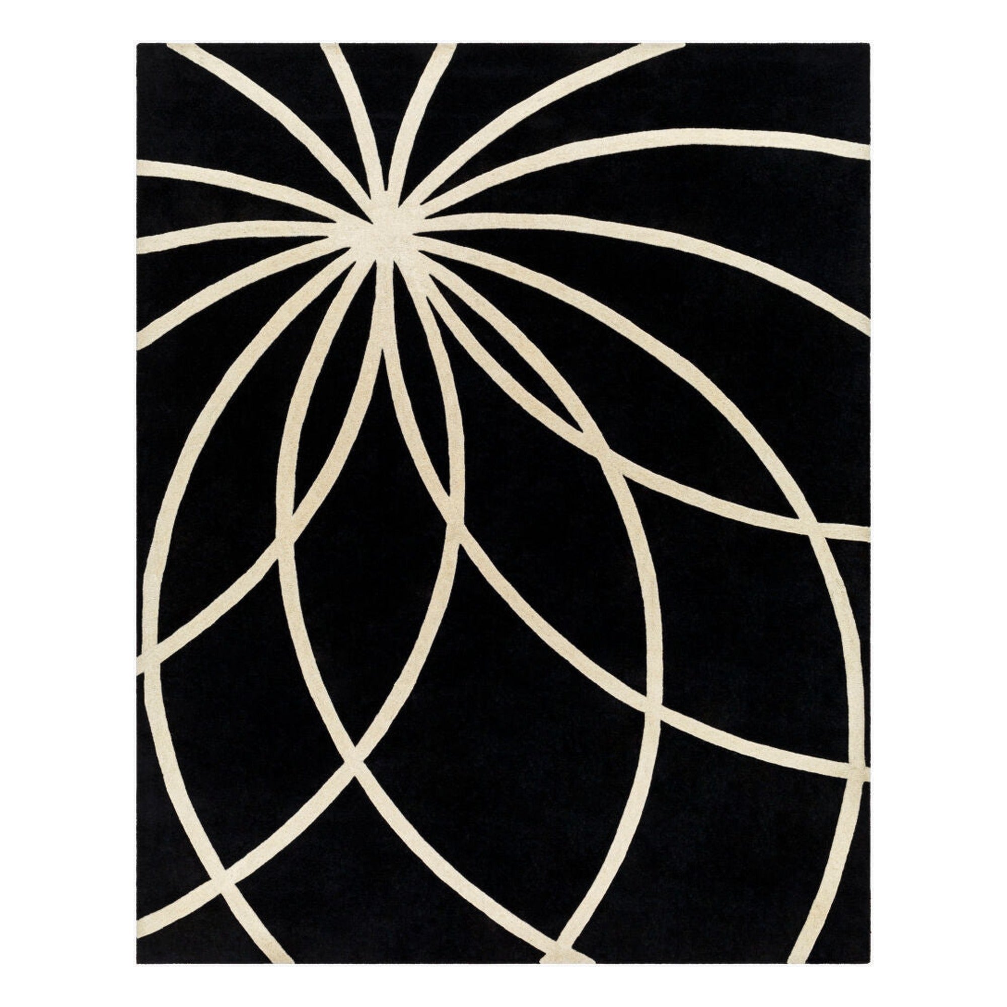 Forum Black/Cream Handmade Rug - 10' x 14'