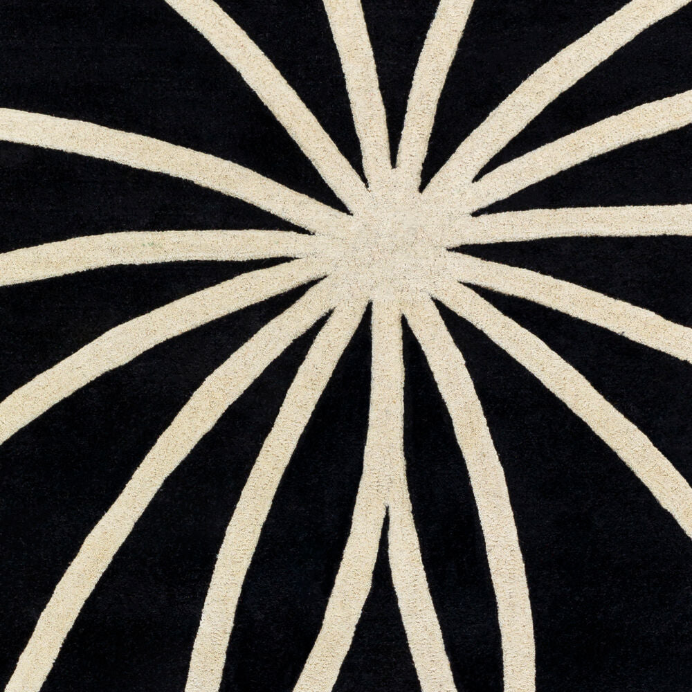 Forum Black/Cream Handmade Rug - swatch