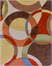Forum Burgandy/Tan Handmade Rug - 10' x 14'