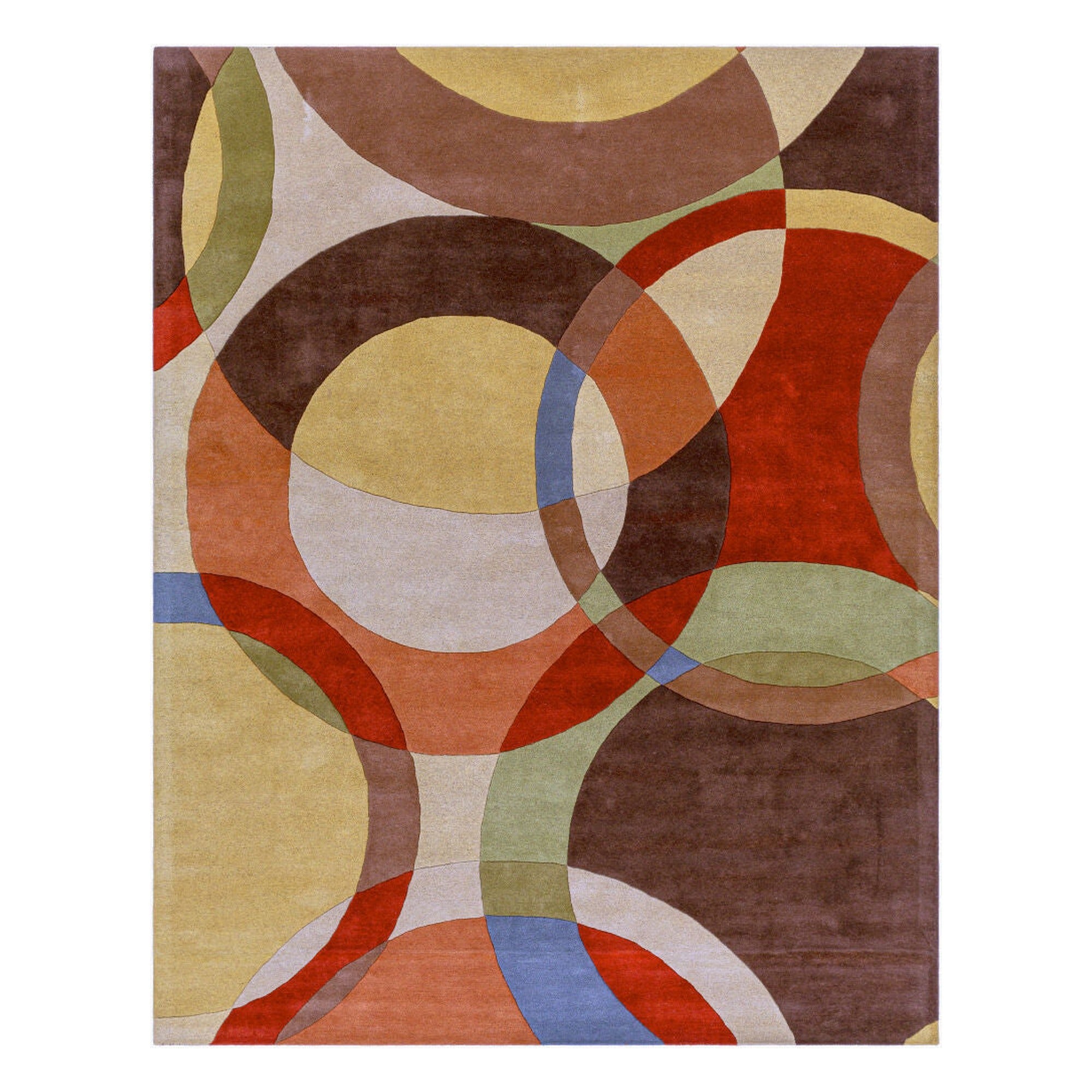 Forum Burgandy/Tan Handmade Rug - 10' x 14'