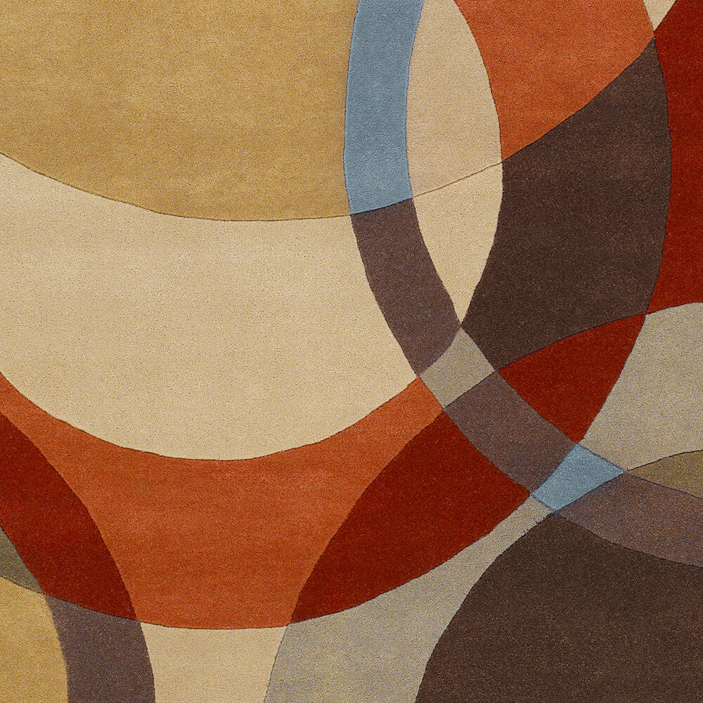 Forum Burgandy/Tan Handmade Rug - swatch